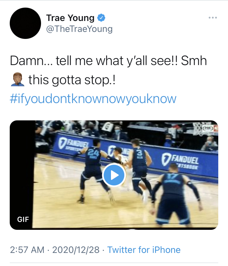 特雷-杨在推特上发难