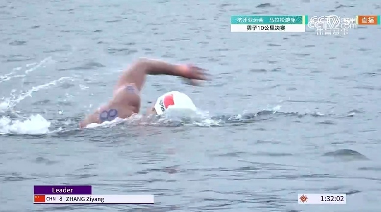 中国选手包揽马拉松游泳男子10公里冠亚军
