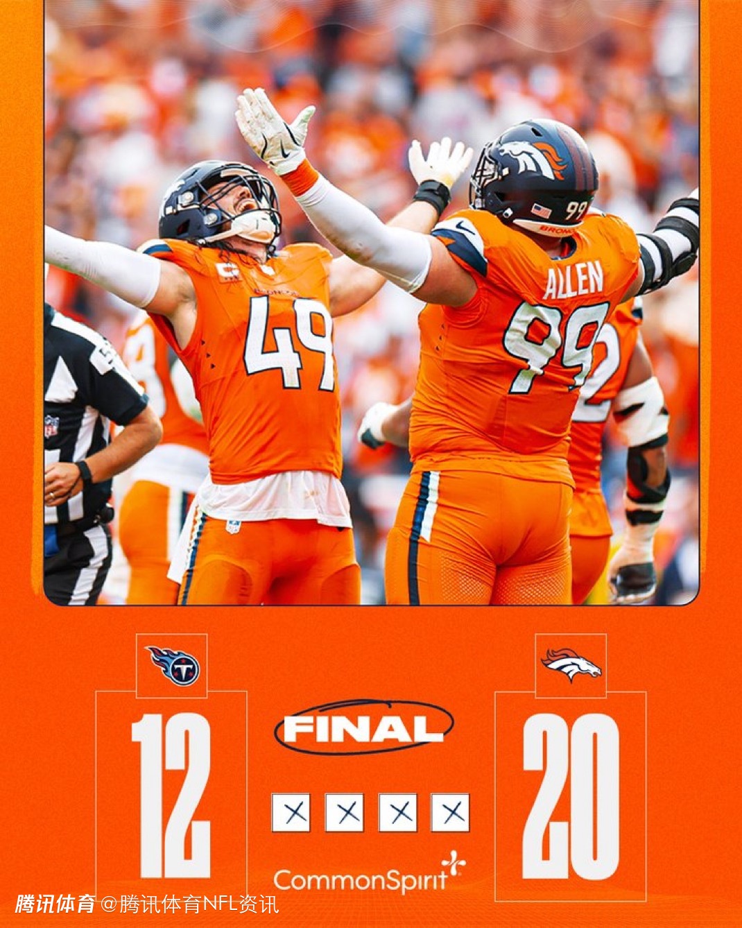 NFL战报】野马20-12力克泰坦“状元”沃德首秀受挫