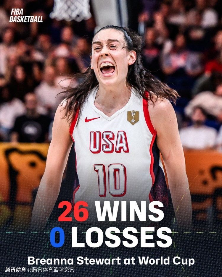 26胜0负！FIBA官方点赞斯图尔特：她在世界杯赛场从未品尝失利滋味
