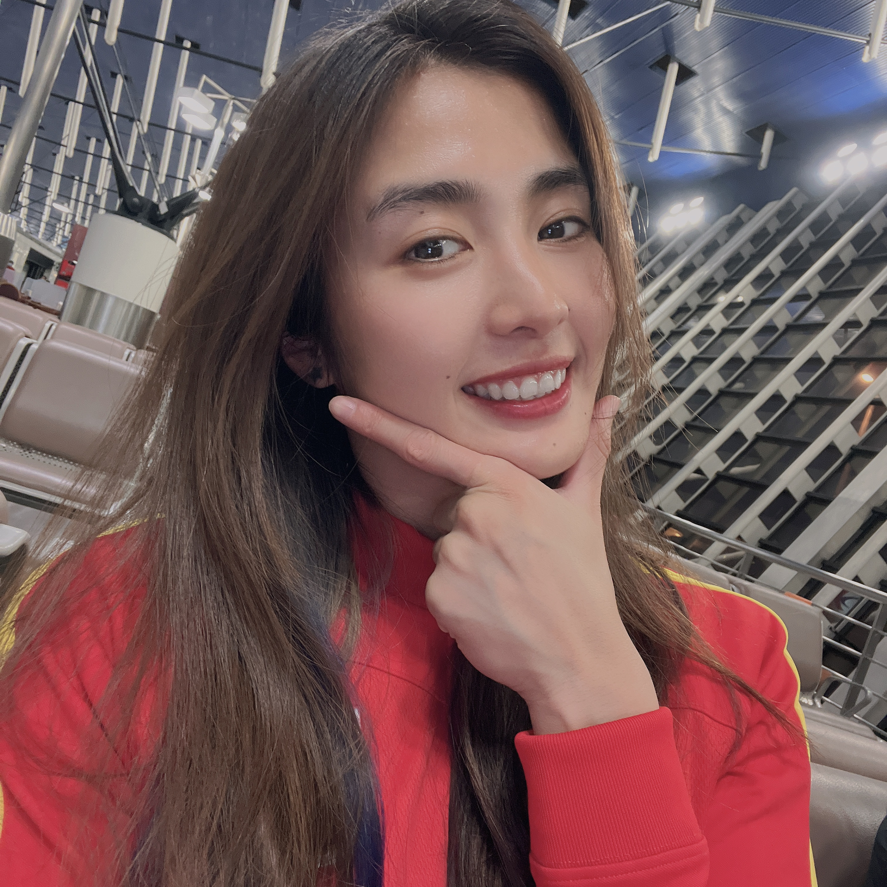 出征亚洲杯在即赵丽娜晒自拍准备就绪那就出发吧76