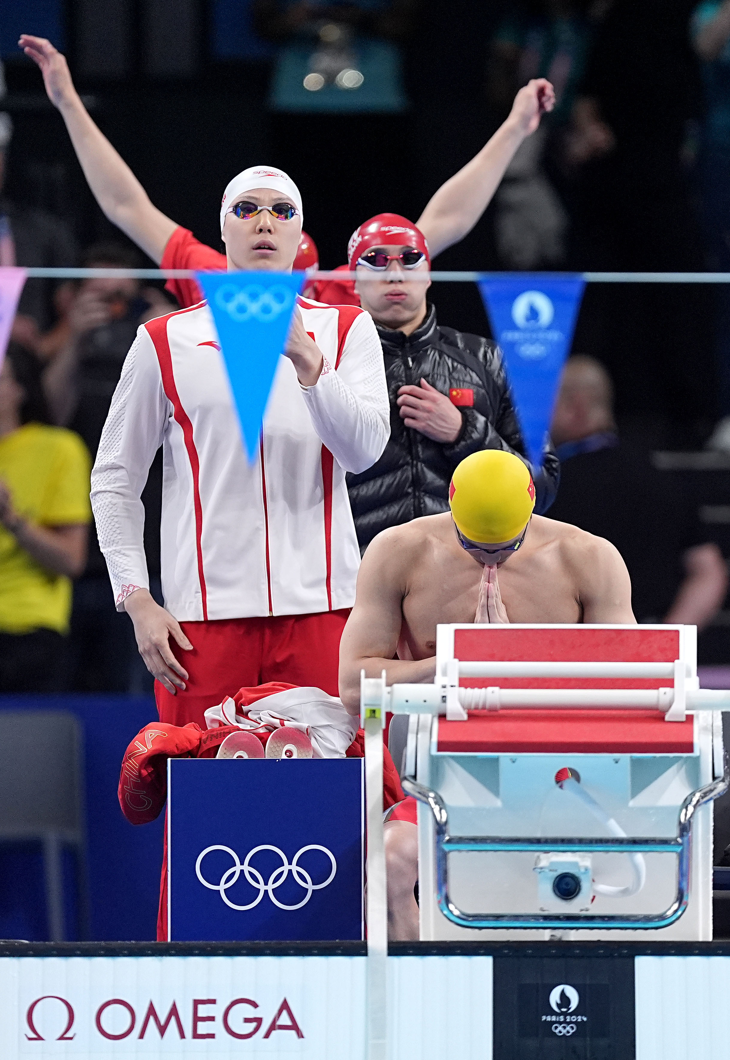巴黎奥运会丨游泳——中国队获男子4x100米混合泳接力金牌(6)