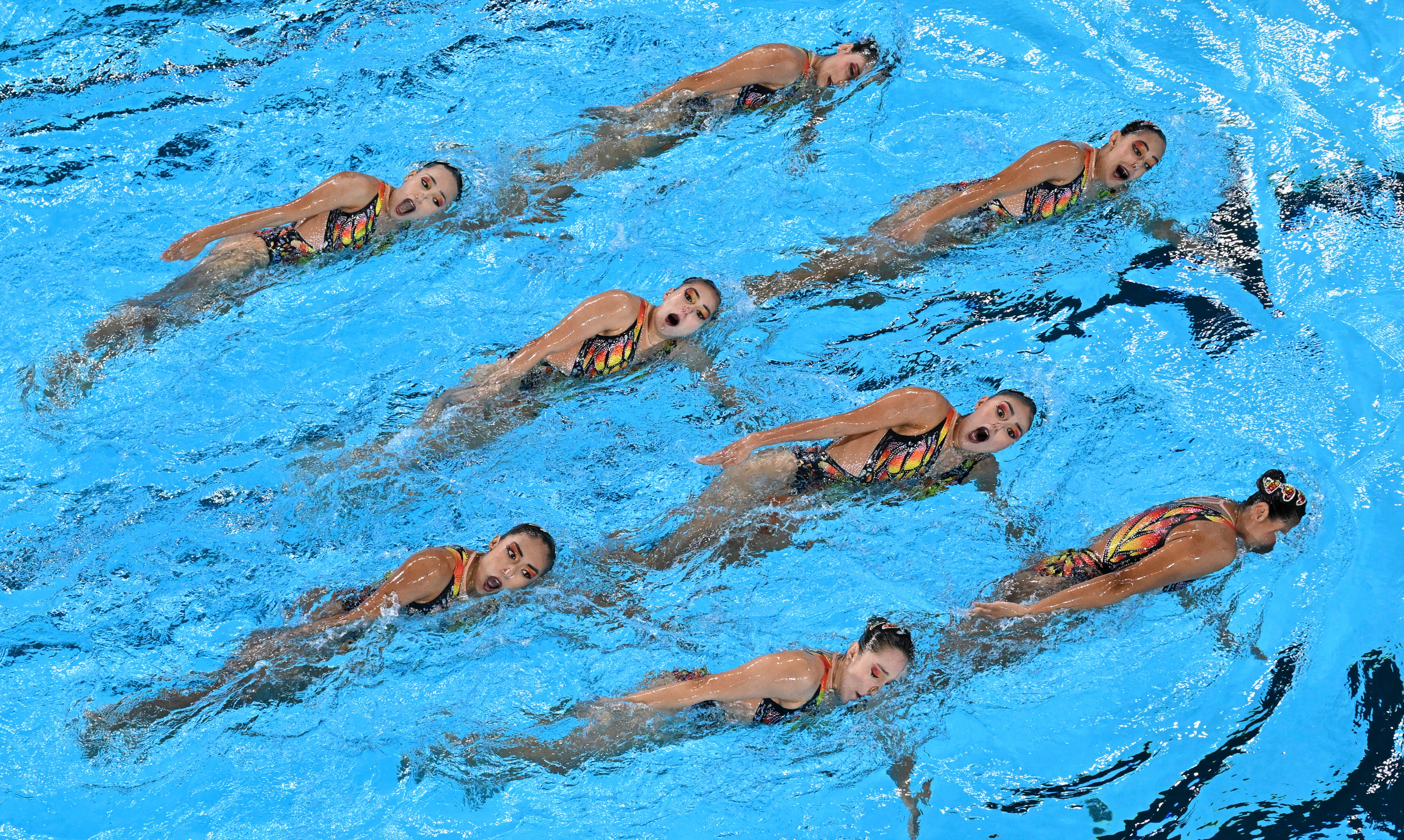 巴黎奥运会丨花样游泳——集体自由自选赛况(9)