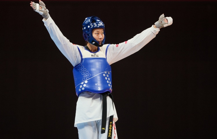 跆拳道女子57公斤级8强赛 头号种子骆宗诗2-1逆转巴西选手进4强